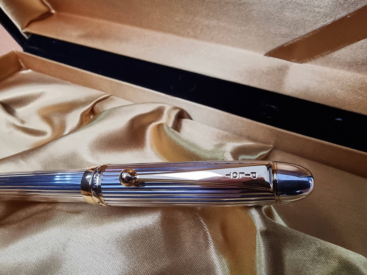 Pilot Sterling Silver 925 with gold trims Custom 74 ballpen BKK-3M8S-S