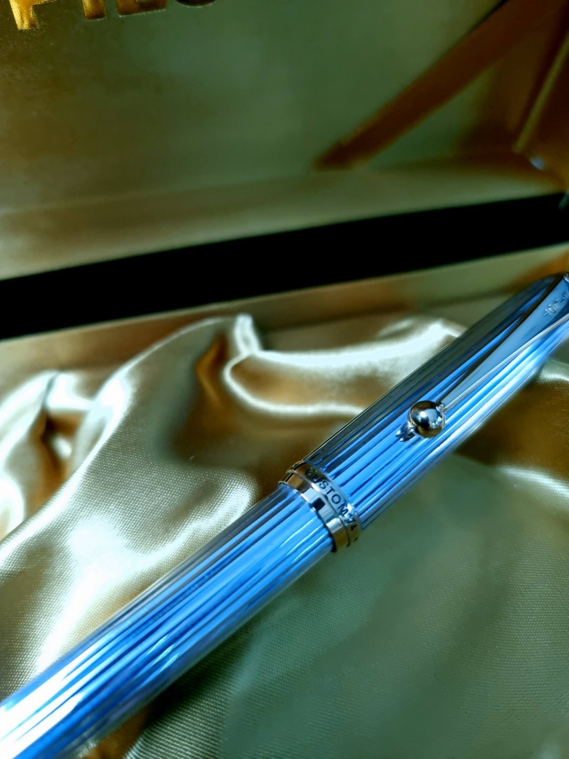 Pilot Sterling Silver 925 with gold trims Custom 74 ballpen BKK-3M5S-S