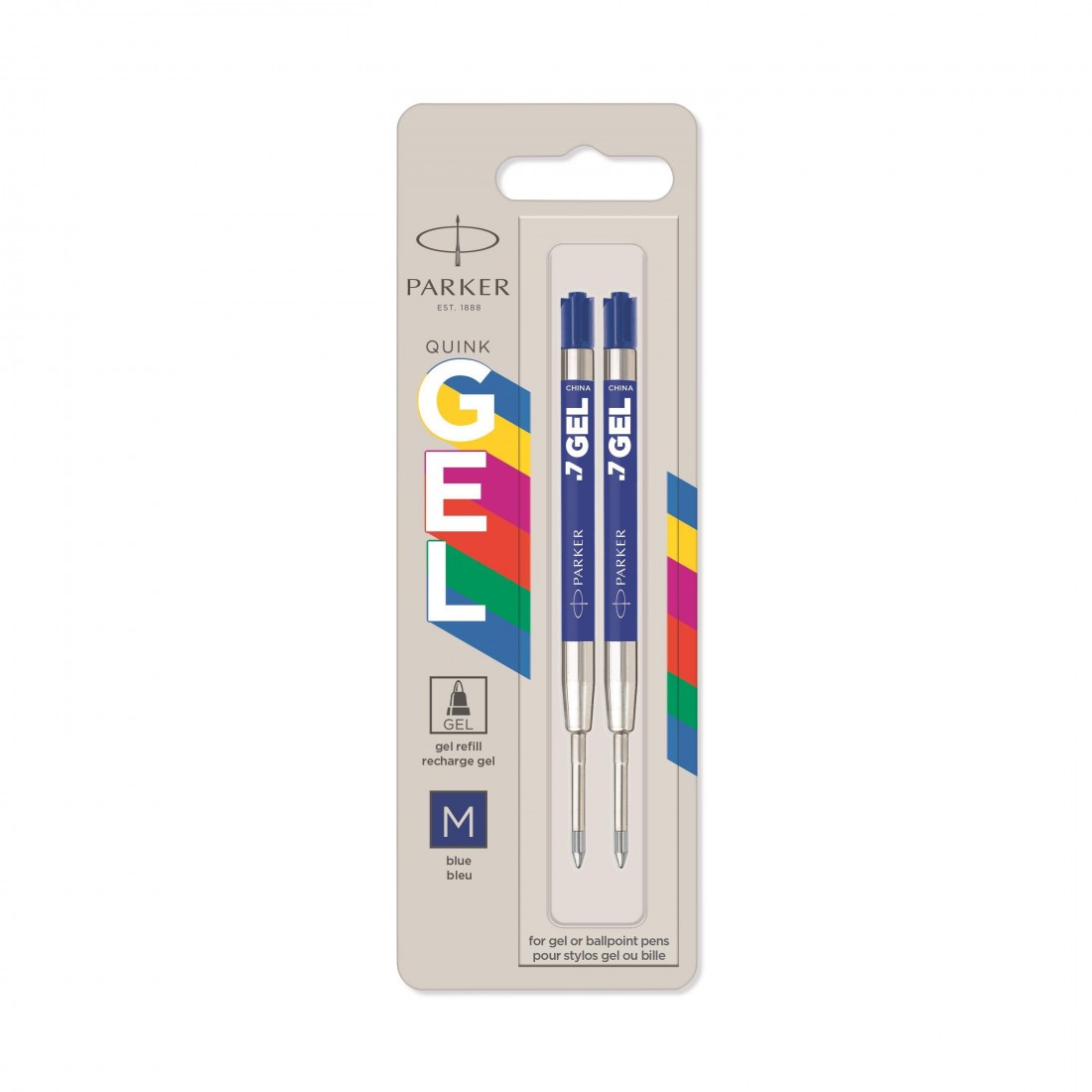 Parker ballpen gel refill blue 2 pcs
