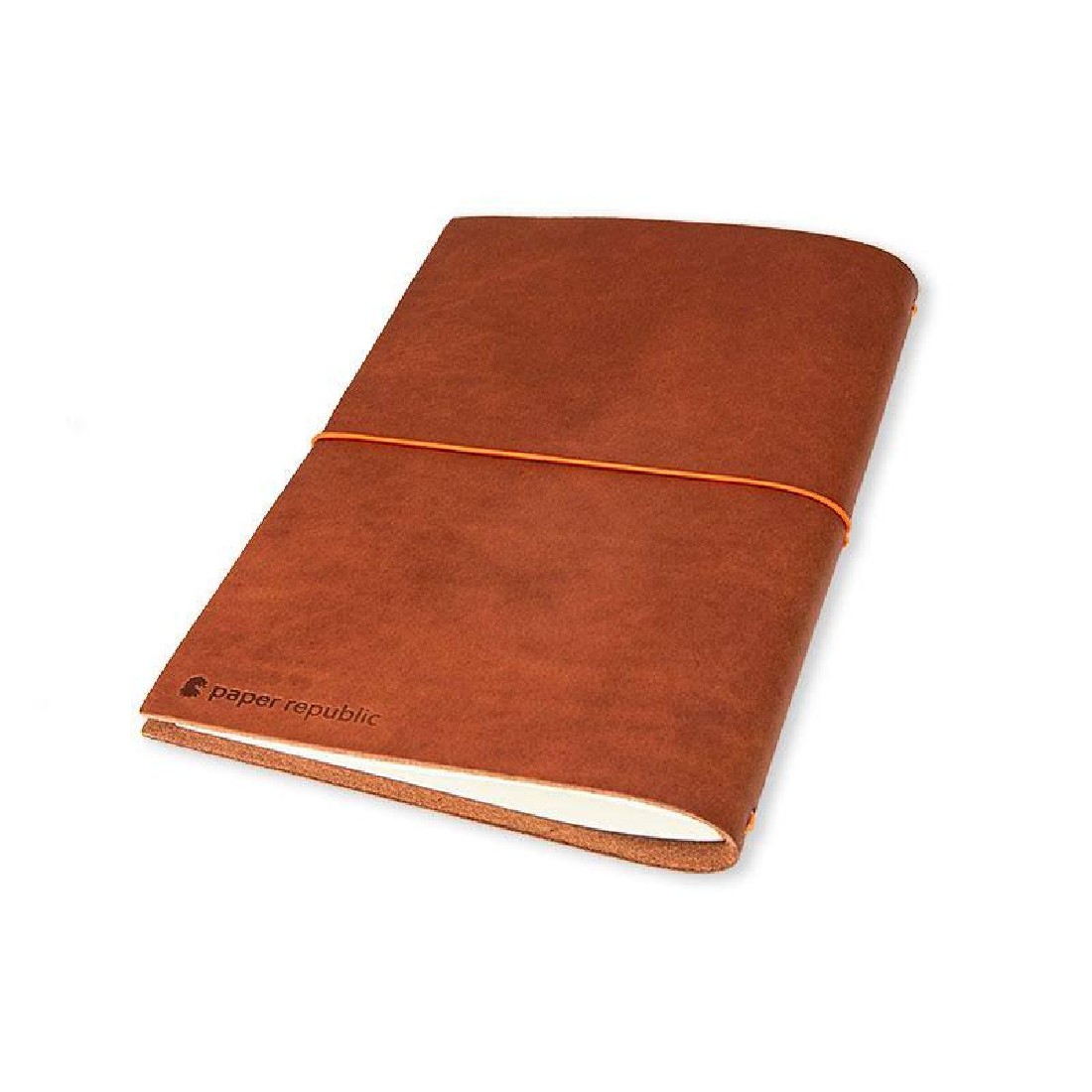 Paper Republic the writers essentials [xl] | cognac leather journal kit