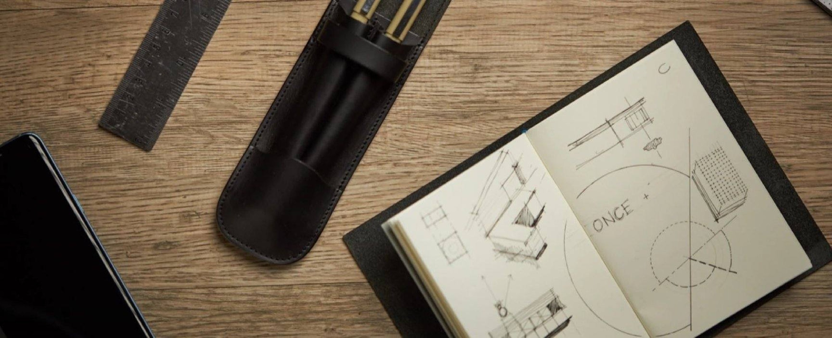 Paper Republic grand voyageur pocket black leather  journal