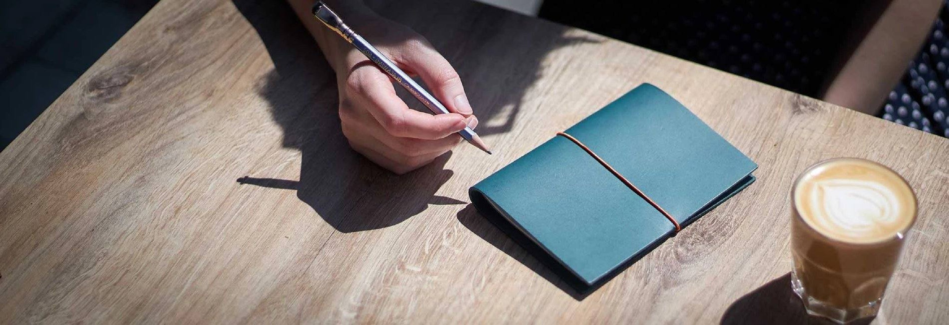 Paper Republic grand voyageur pocket petrol blue  leather journal