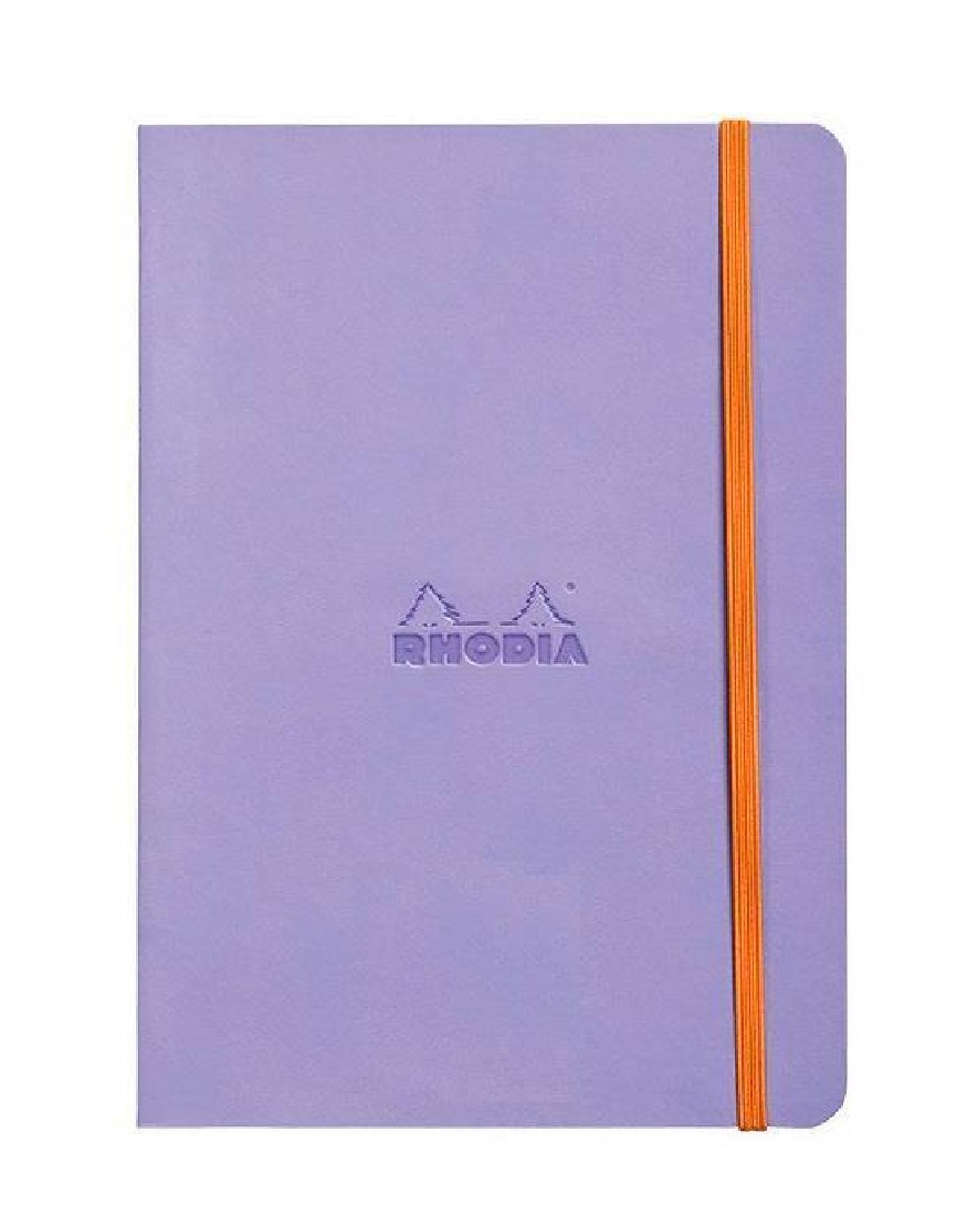 Rhodia softcover notebook A5 elastic closure iris 117409 lined