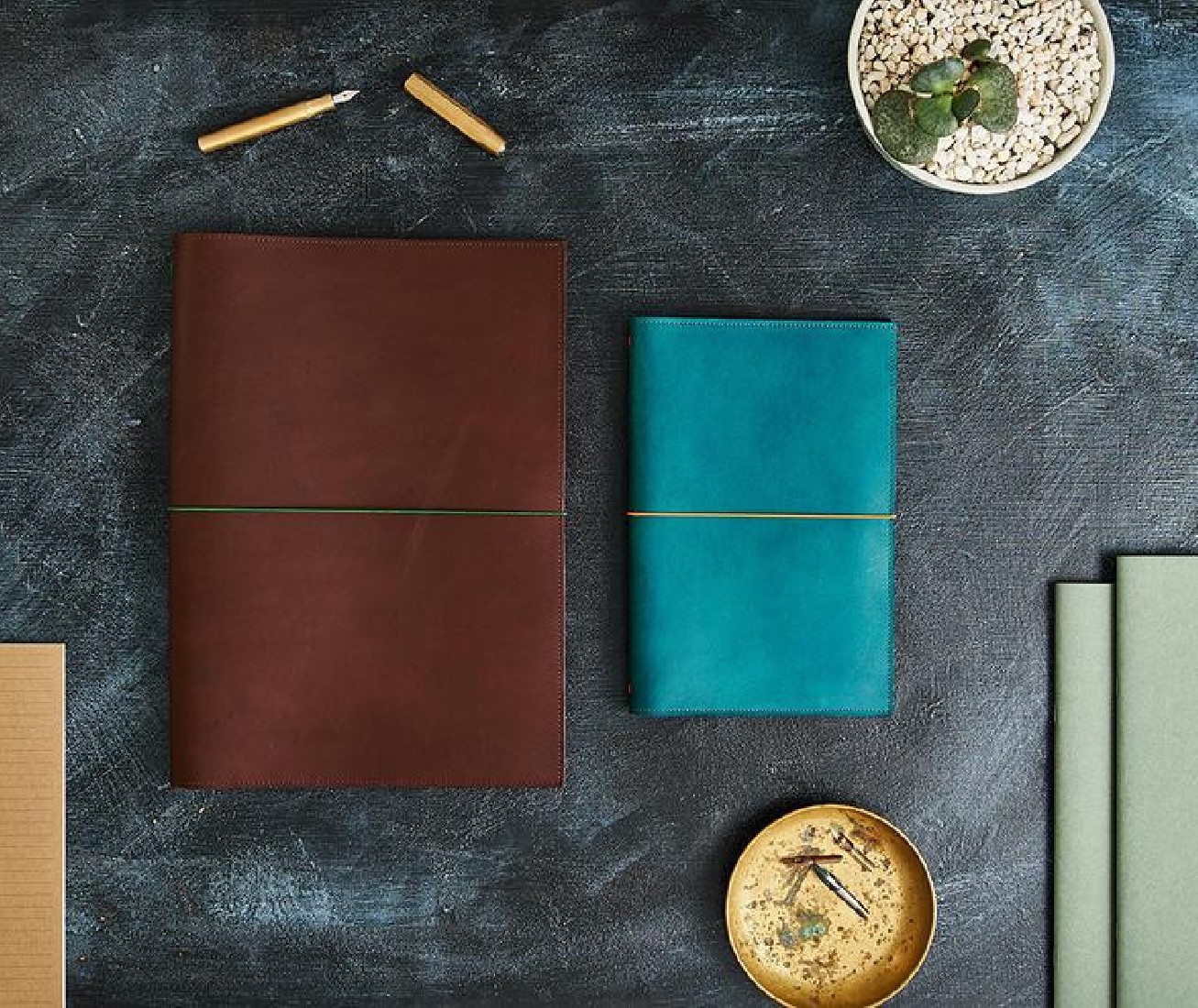 Paper Republic A4 Leather Portfolio Chestnut