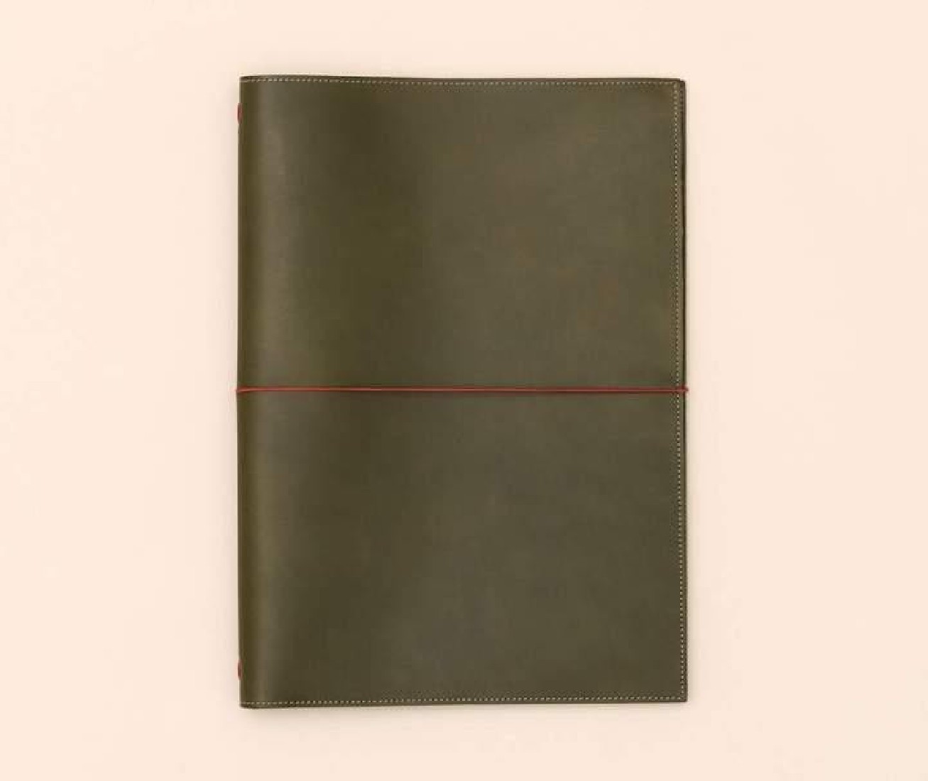 Paper Republic A4 Leather Portfolio Olive Green