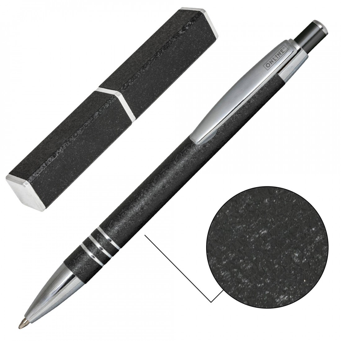 ONLINE Graphite black ballpen in metal case