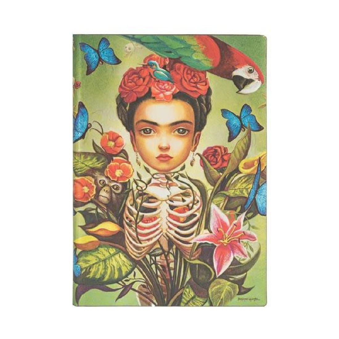 Notebook Flexis Esprit De Lacombe Frida Midi Lined 13x18 Paperblanks
