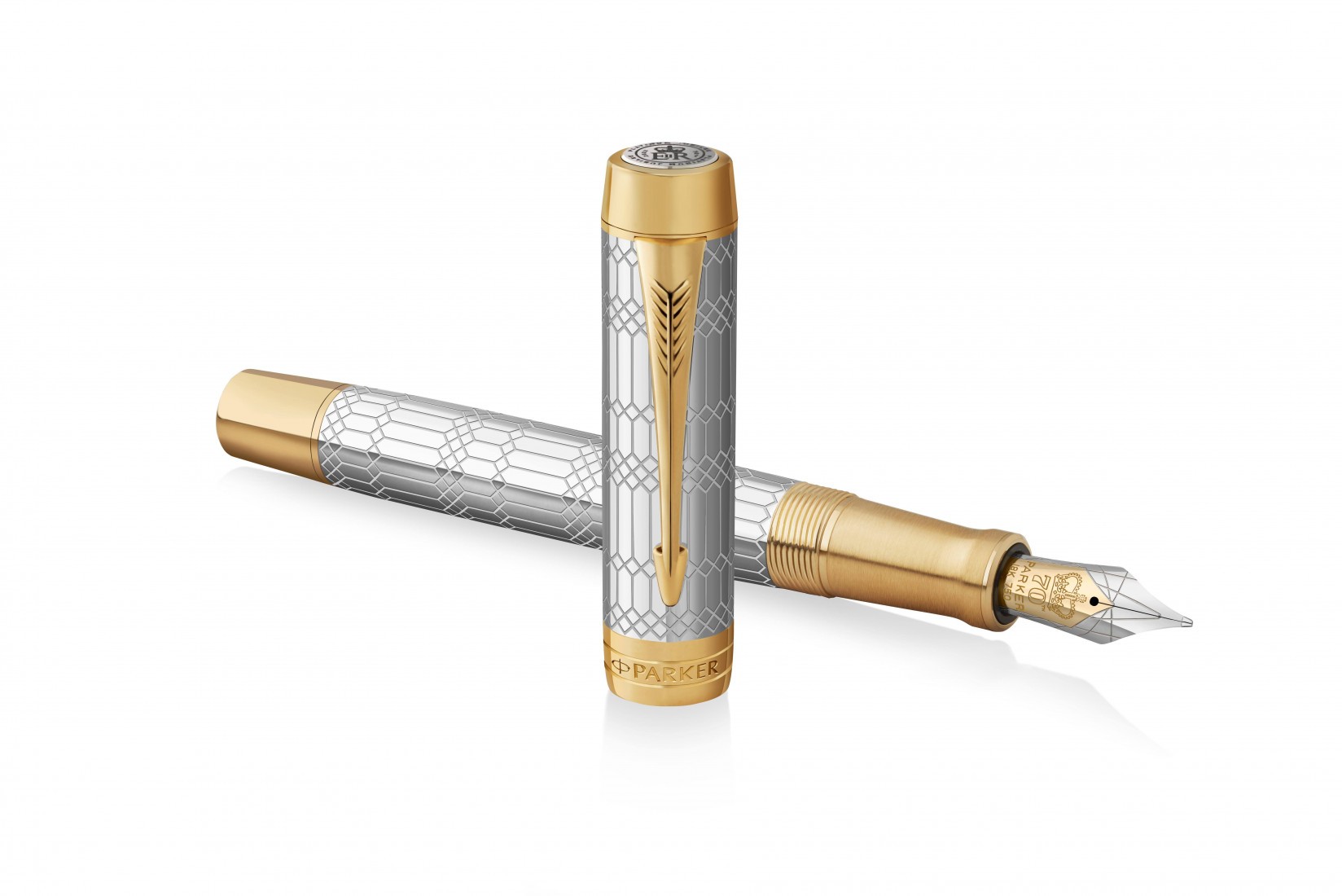 Parker Duofold Centennial Jubilee silver GT special edition fountain pen