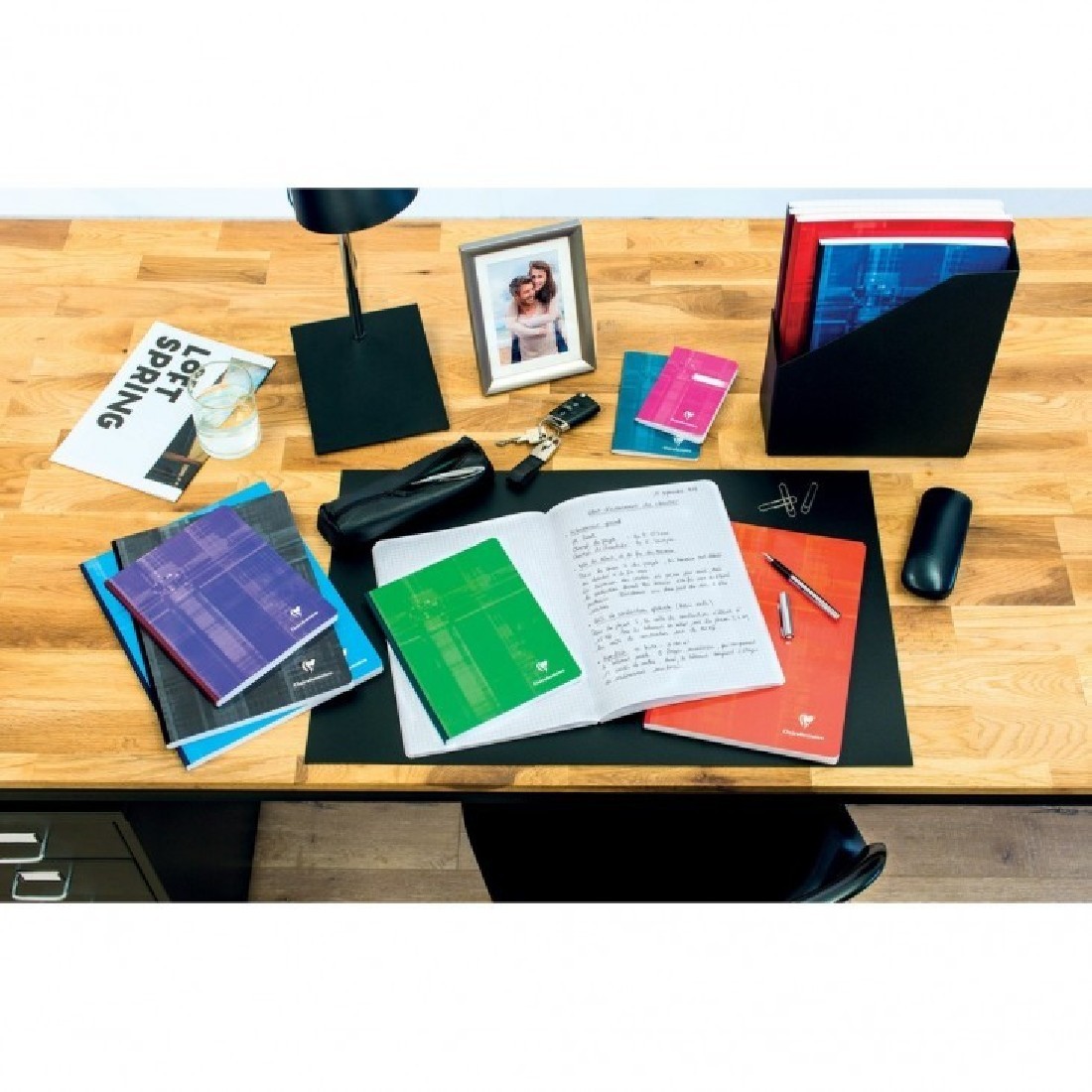 Clairefontaine Rhodia block overlap  lined A4 plus 21X31,8cm 160pages, 90g, perforated,  66135C, grey blue