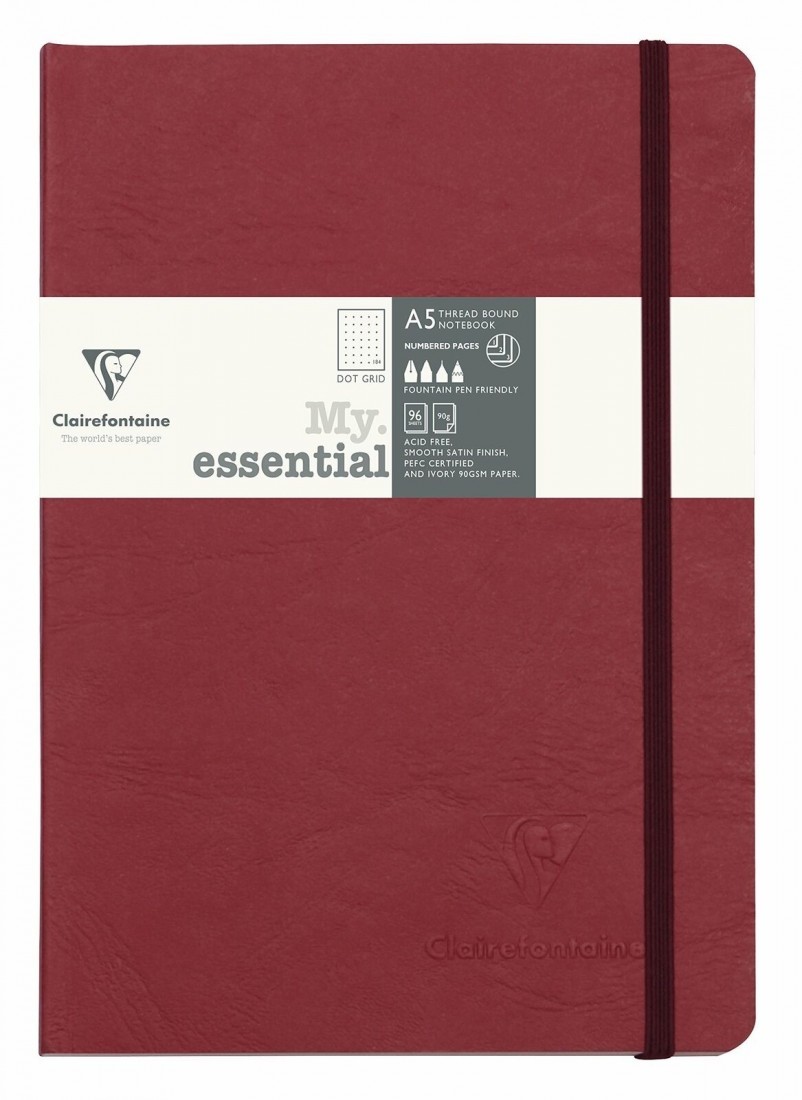Clairefontaine Rhodia A5 notebook My. essential, Dotted, Red, soft cover, 192 pages, 90g 93432