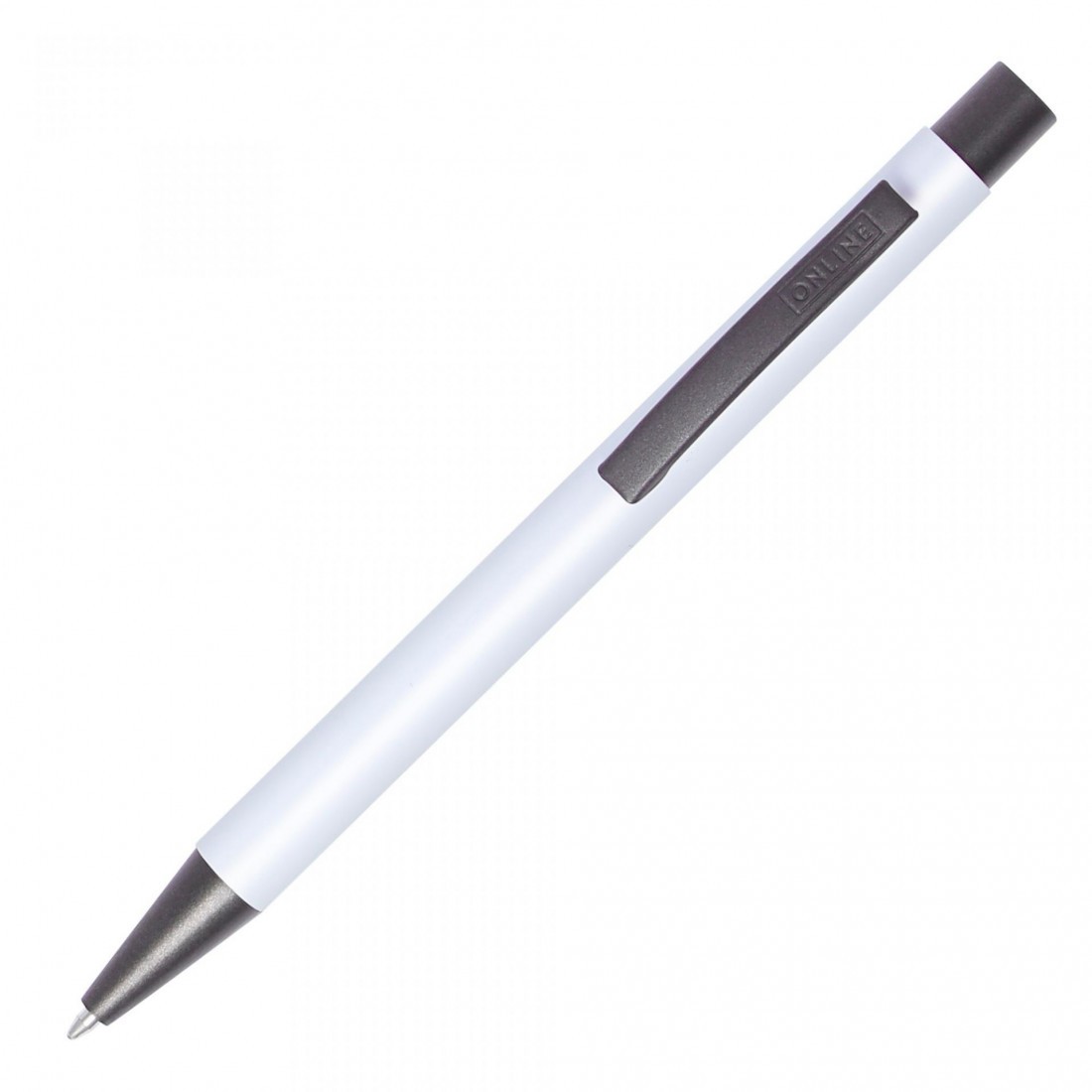 Retractable Ballpen Soft Metal 92318 pure white ONLINE