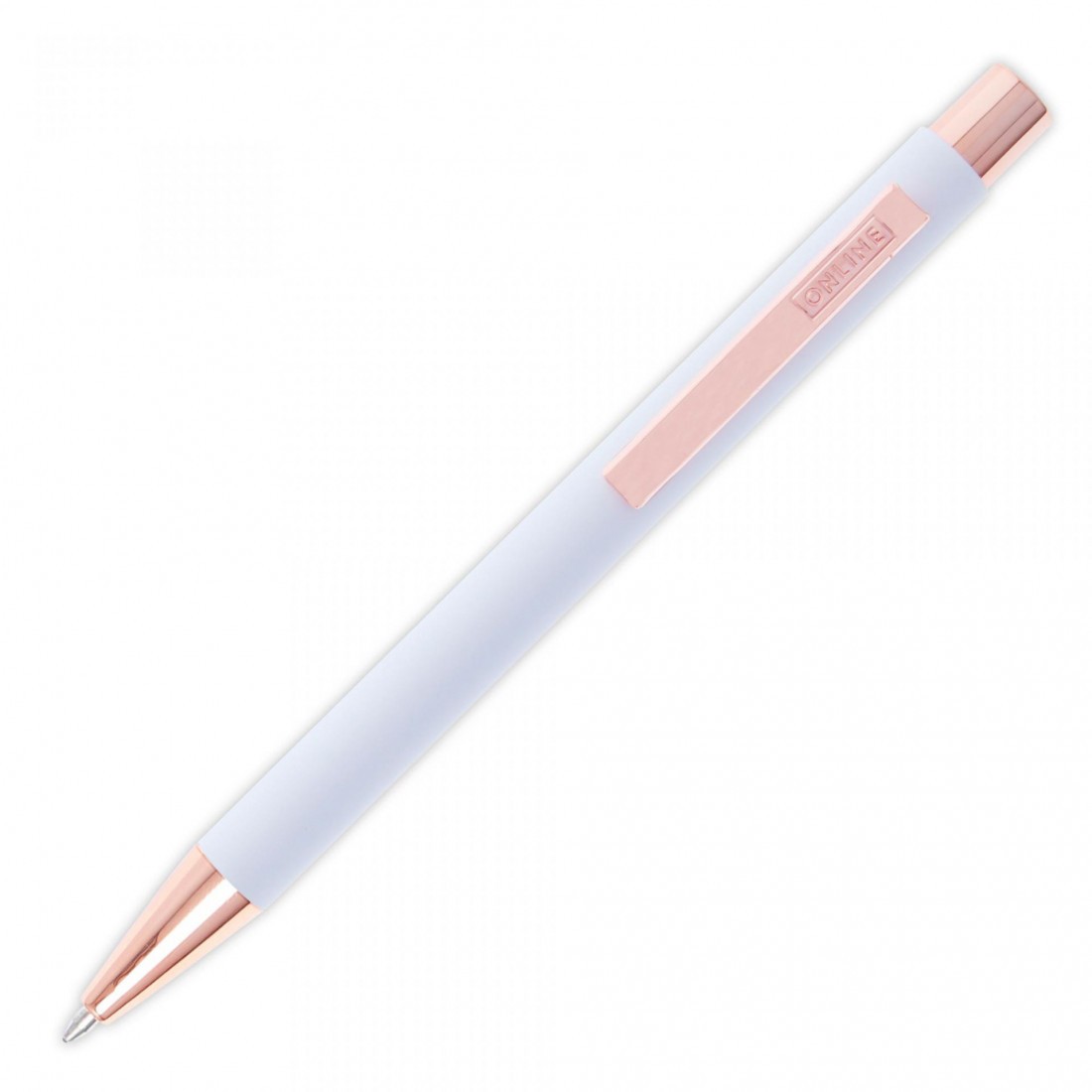 Retractable Ballpen Soft Metal 92318 white rose ONLINE