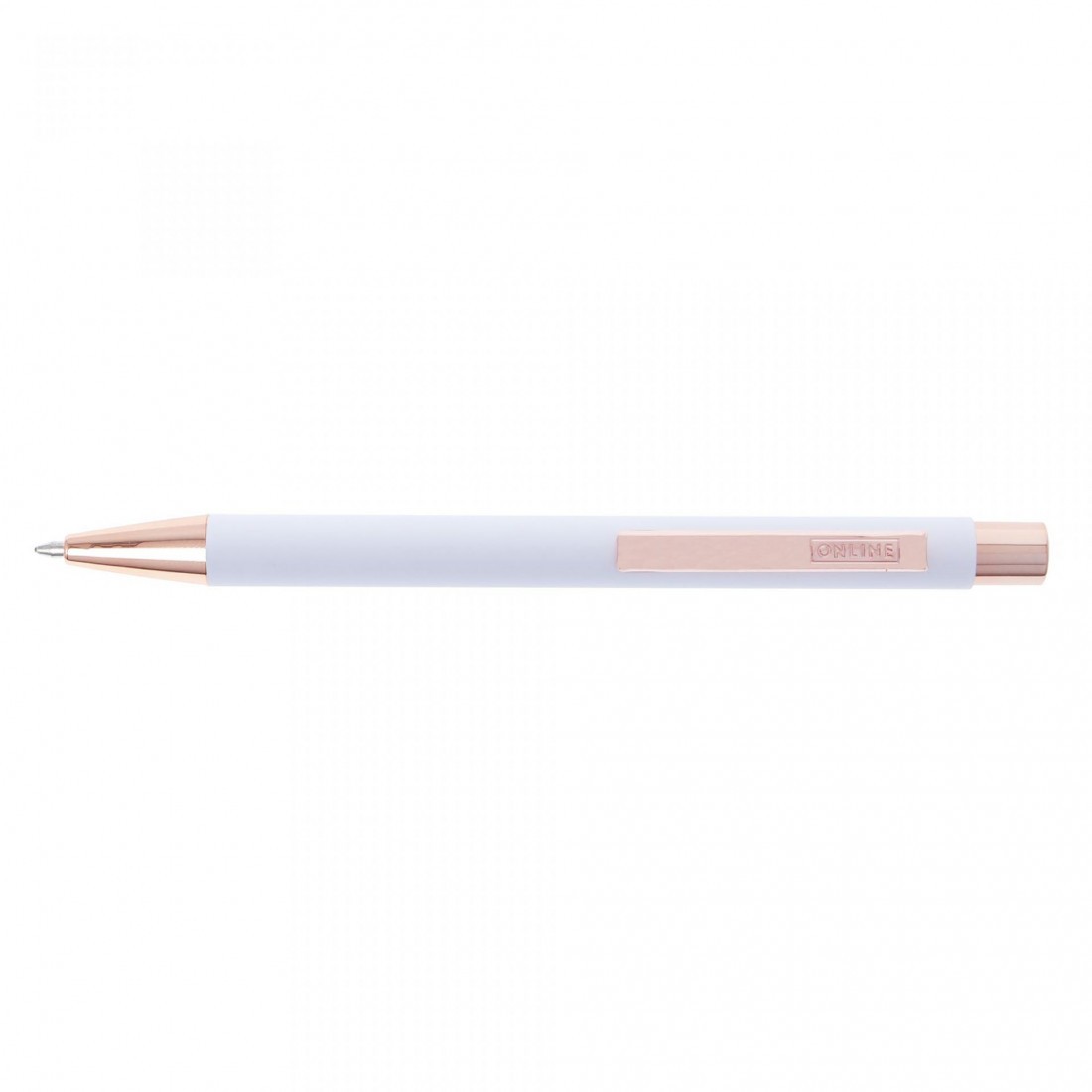 Retractable Ballpen Soft Metal 92318 white rose ONLINE