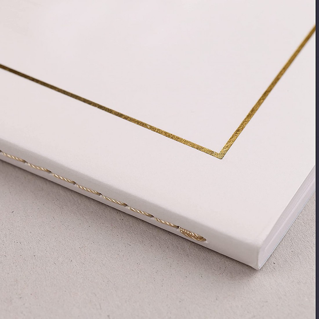 Clairefontaine Rhodia 36176C Triomphe Gold Collection  White Sewn Notebook - A4 21x29.7 cm - 96 Lined White Pages - 90 g Paper - Card Cover with Gold Marking