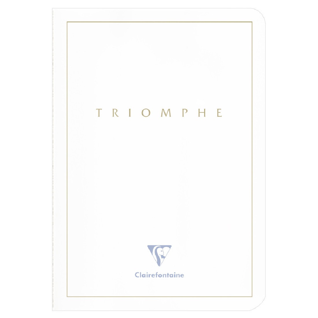 Clairefontaine Rhodia 36126C Triomphe Gold Collection  White Sewn Notebook - A5 21x14,8 cm - 96 Lined White Pages - 90 g Paper - Card Cover with Gold Marking