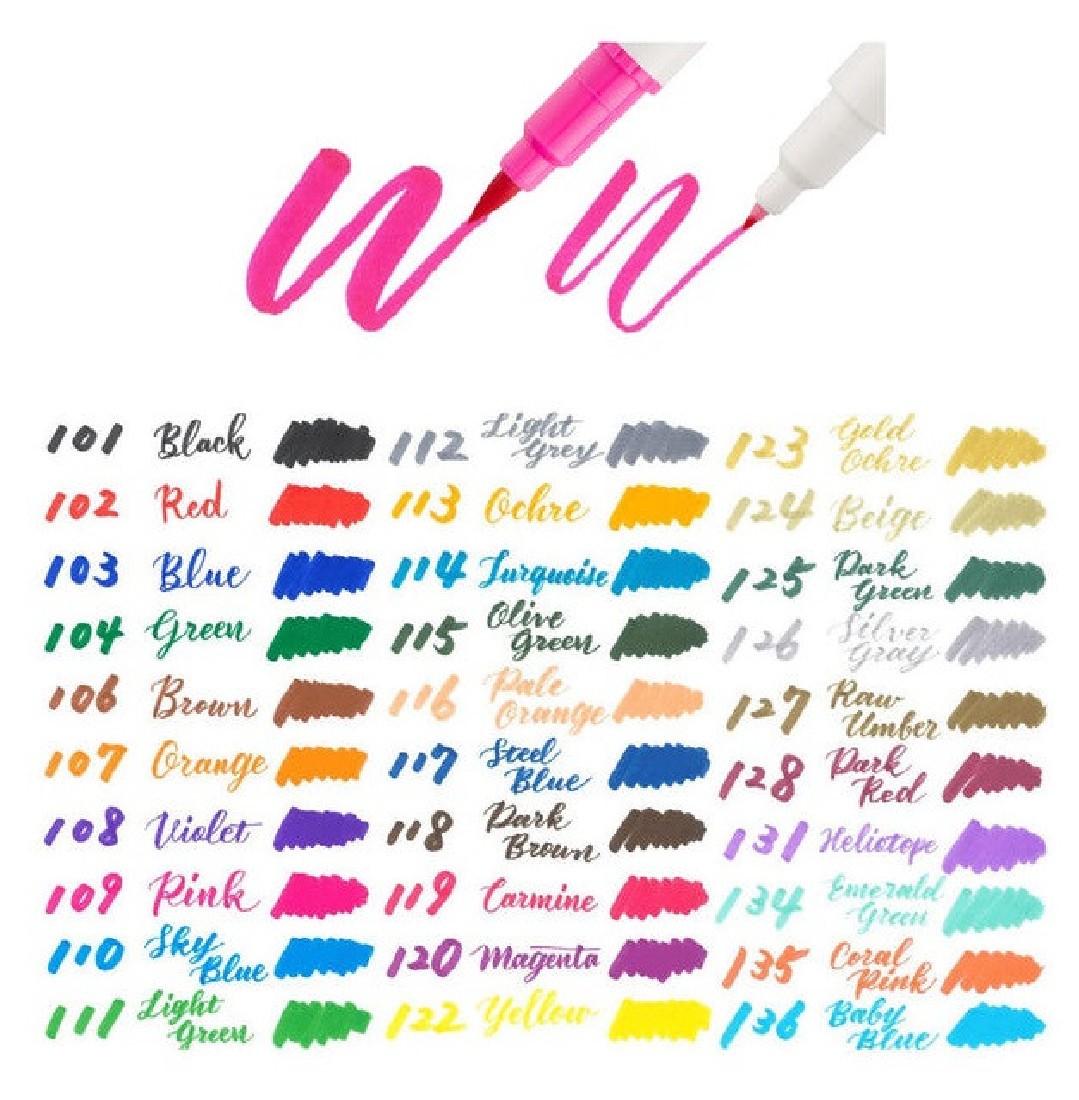 Pentel Brush Sign Pen Twin T103 Blue