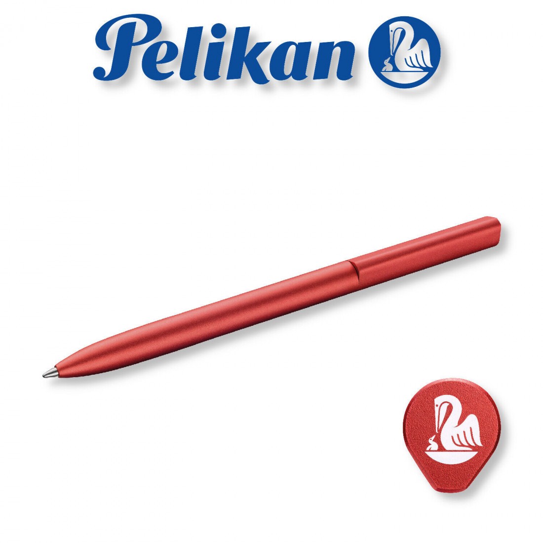 Pelikan Ineo aluminium twist fiery red ballpen