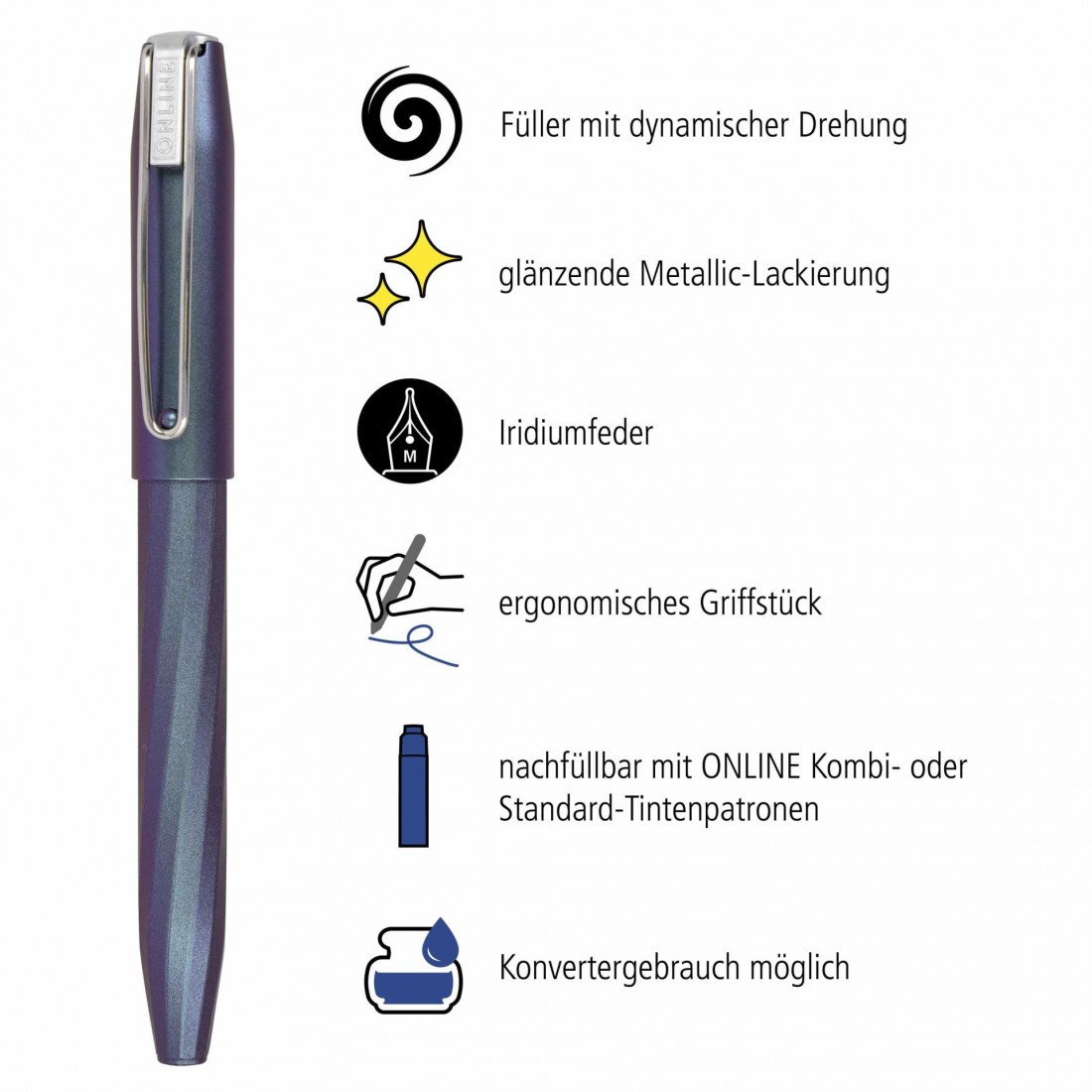 Fountain pen Slope dark lilac 26129 Online