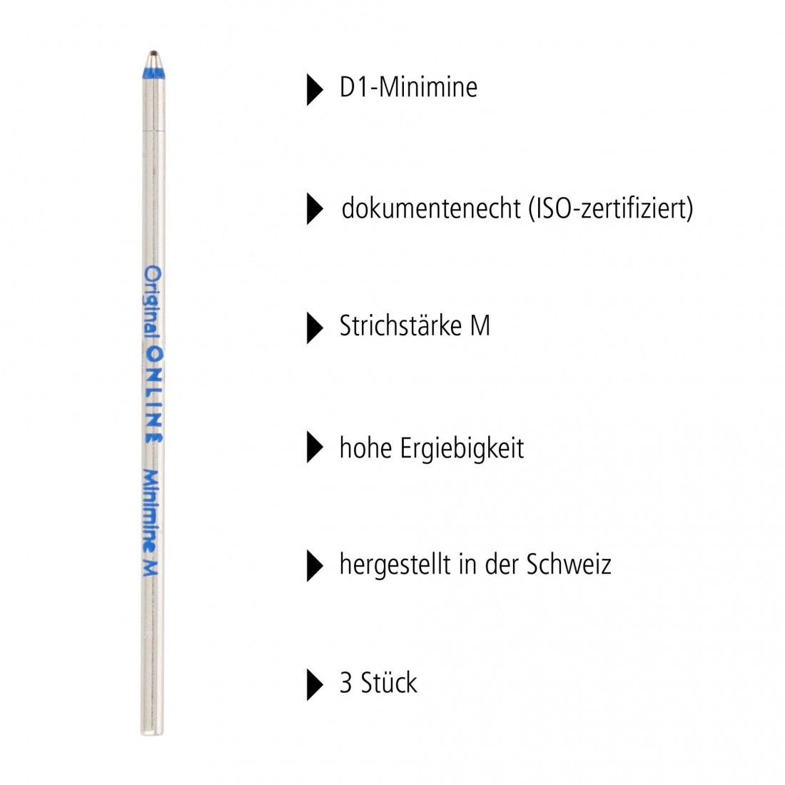 D1 Refill 3pcs medium  blue 40011/3 ONLINE