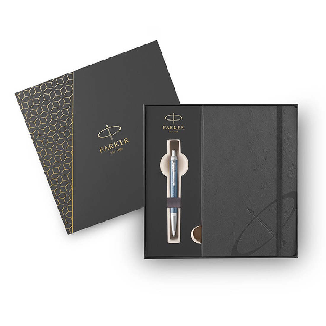 Parker IM Premium Blue Grey CT Set Ballpen and Notebook PA