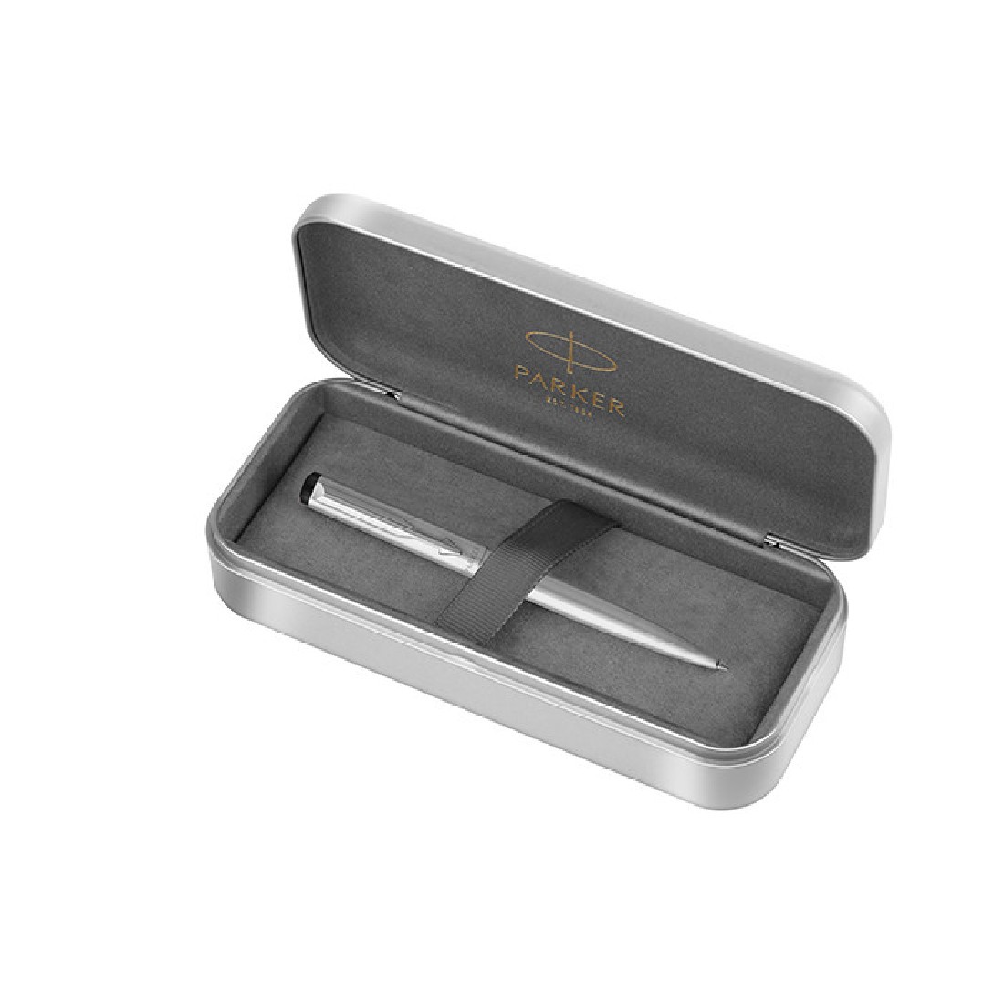 Parker Vector Stainless Steel CT Set  Ballpen and Tin box