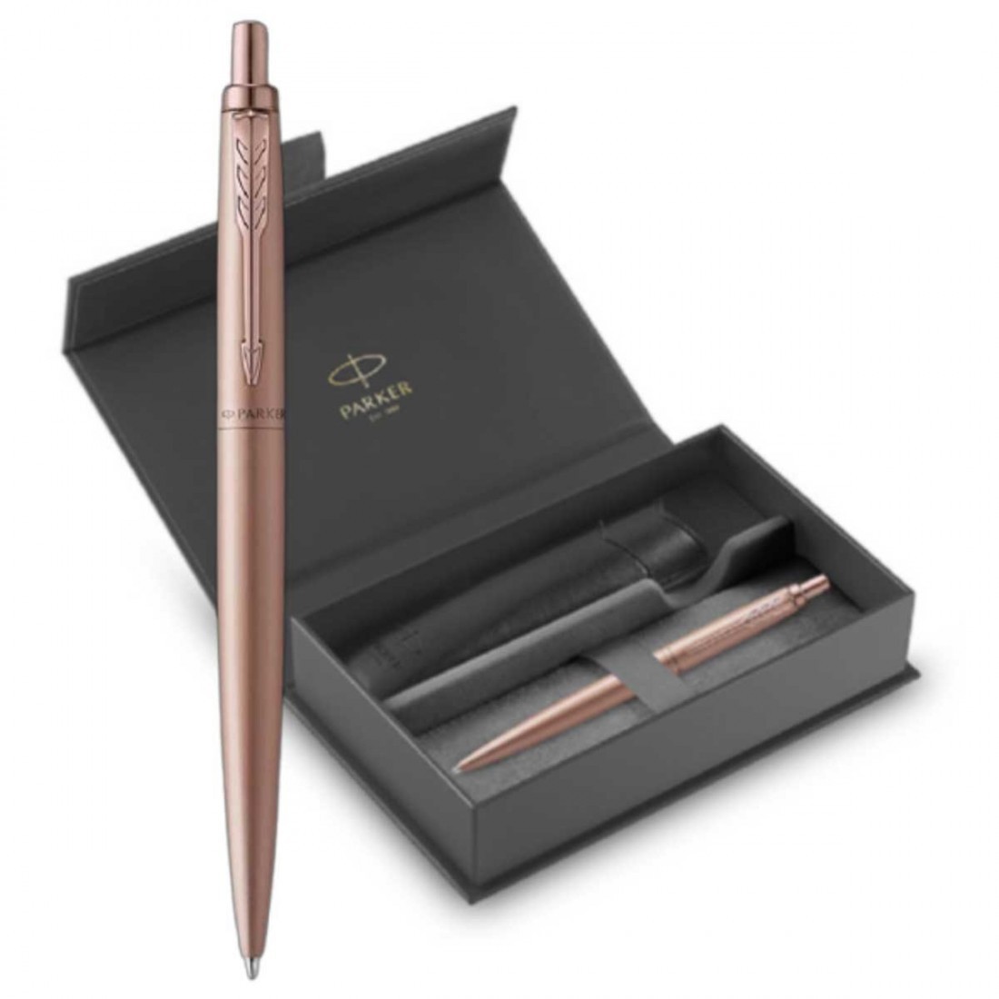 Parker Jotter XL Monochrome Rose Gold Ballpen and Black Pouch P
