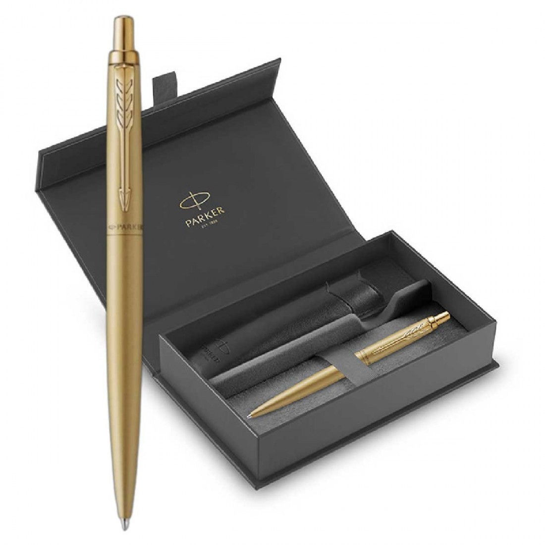Parker Jotter XL Monochrome Gold Ballpen and Black Pouch P