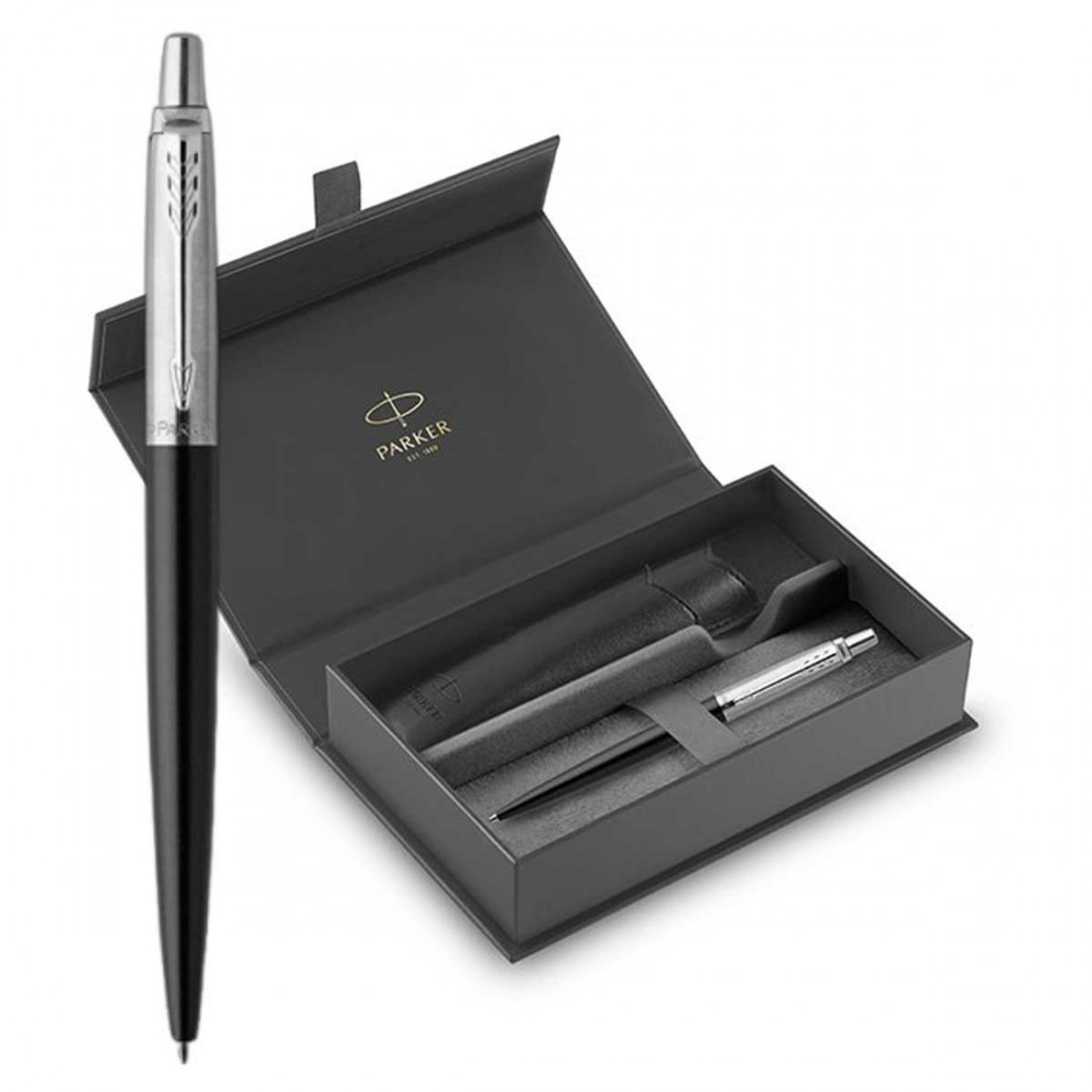 Parker Jotter Core Bond Street Black CT Ballpen and Black Pouch P