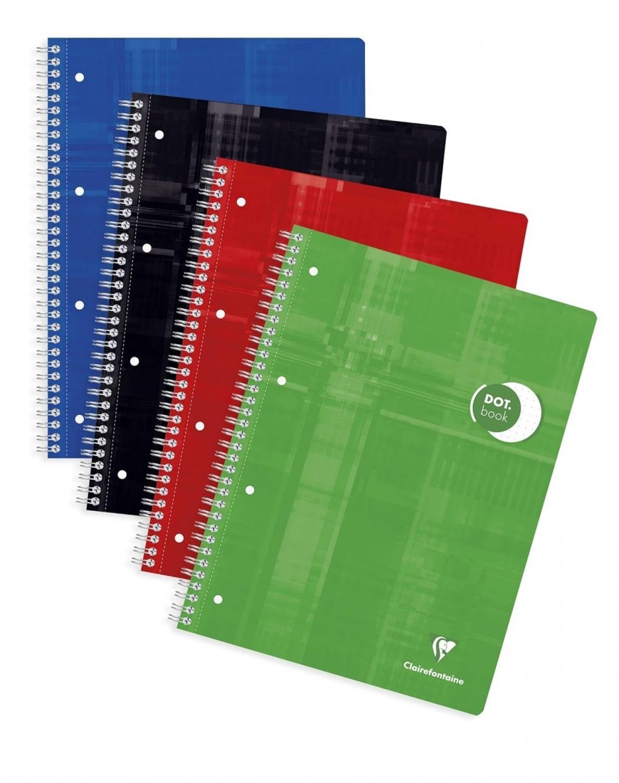 Clairefontaine Rhodia 8253C Spiral Bound Notebook Dot Book 22 x 29 cm 160 Pages Dotted Perforated 4 Holes
