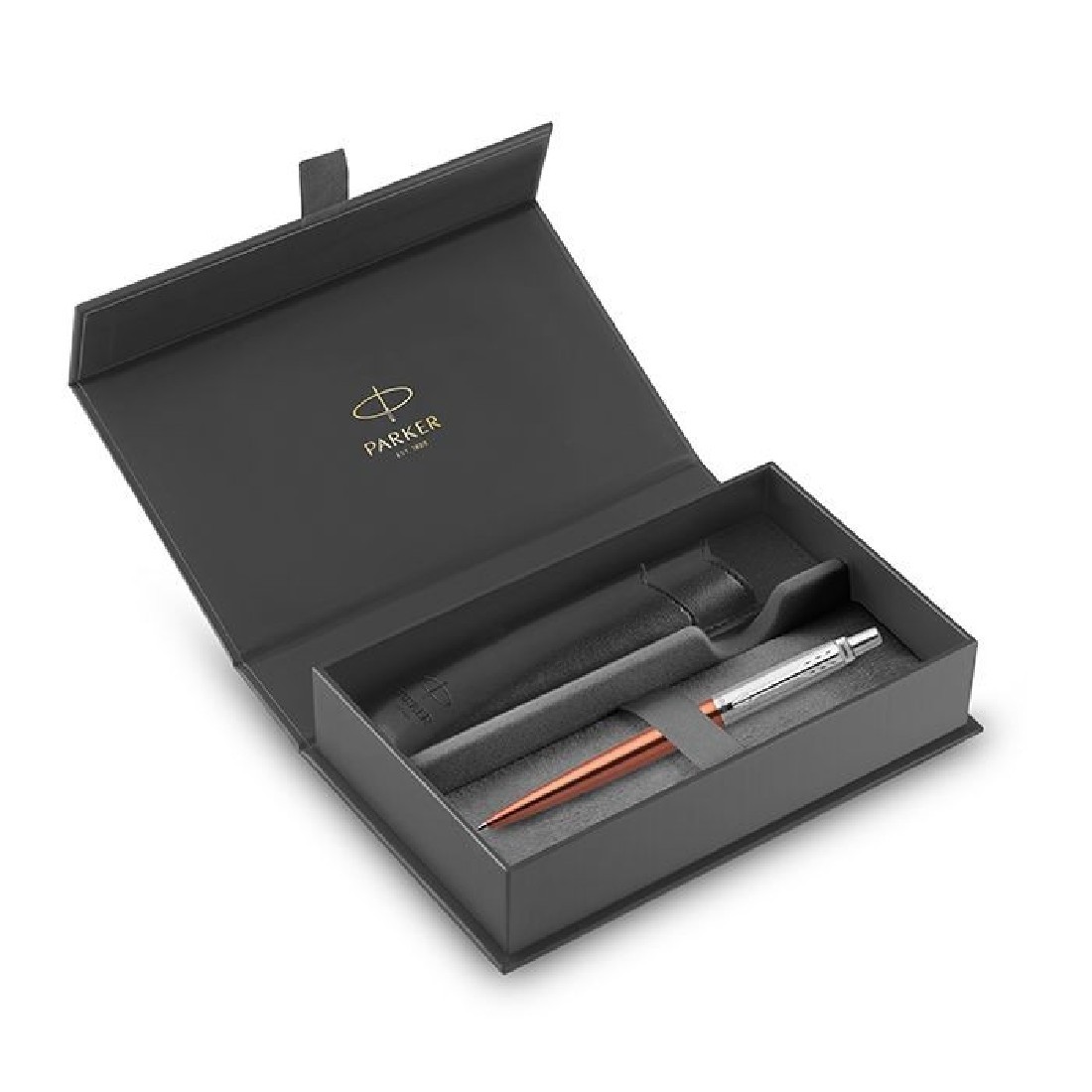 Parker Jotter Core Chelsea Orange CT Ballpen and Black Pouch P