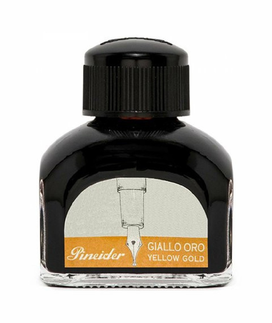 Pineider ink well 75ml Yellow Gold