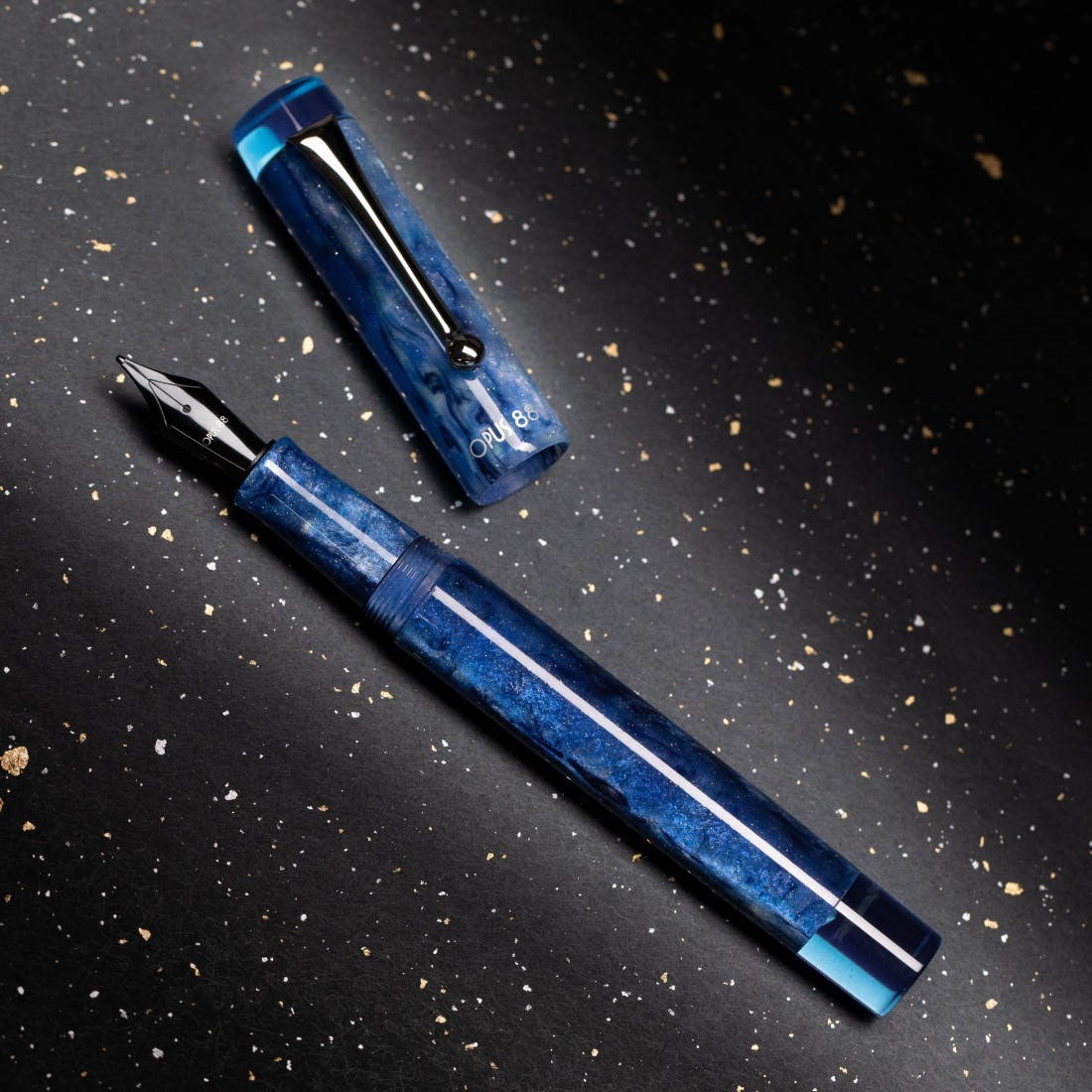Opus 88 Sapphire Demonstrator Fountain Pen Special Edition Black Nib