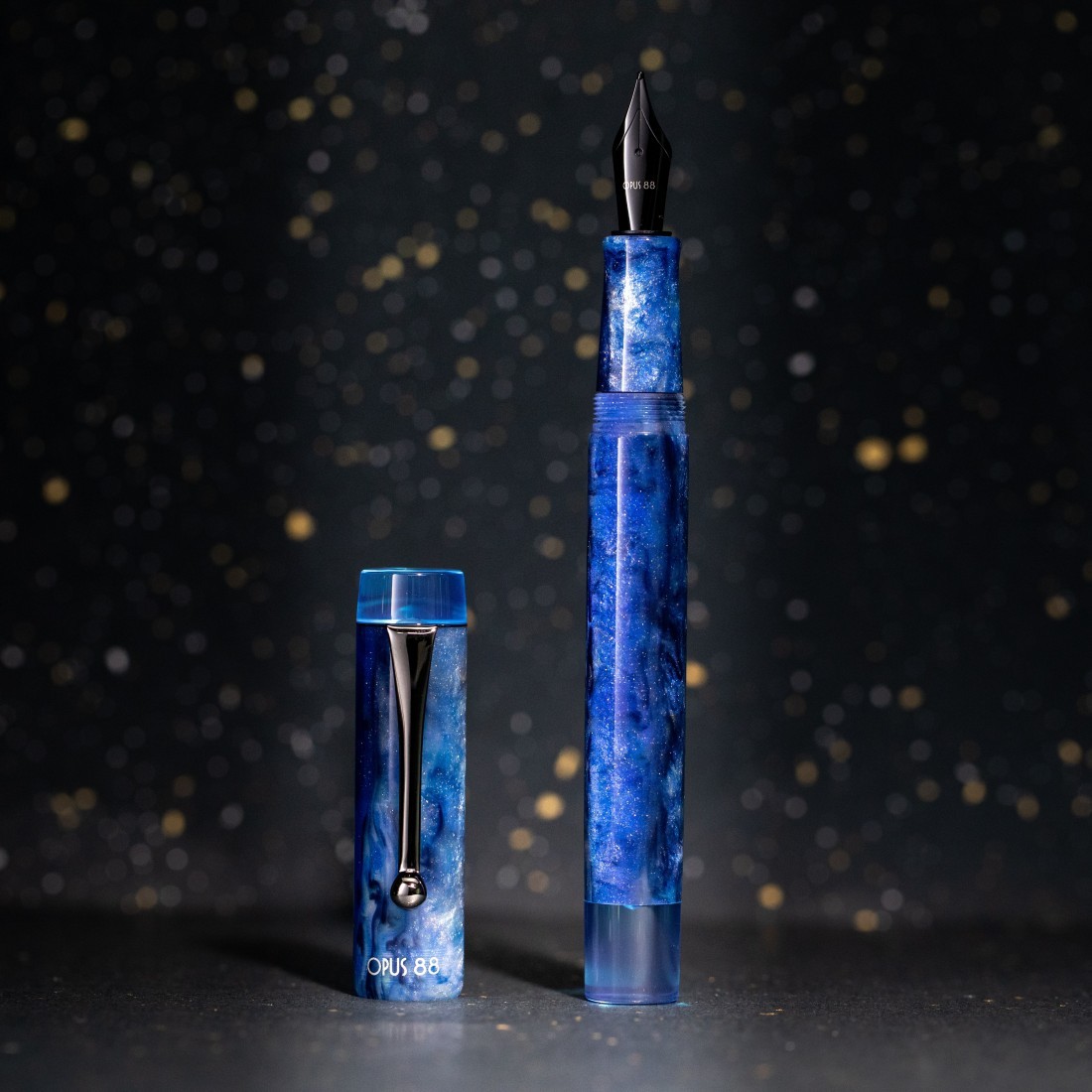 Opus 88 Sapphire Demonstrator Fountain Pen Special Edition Black Nib