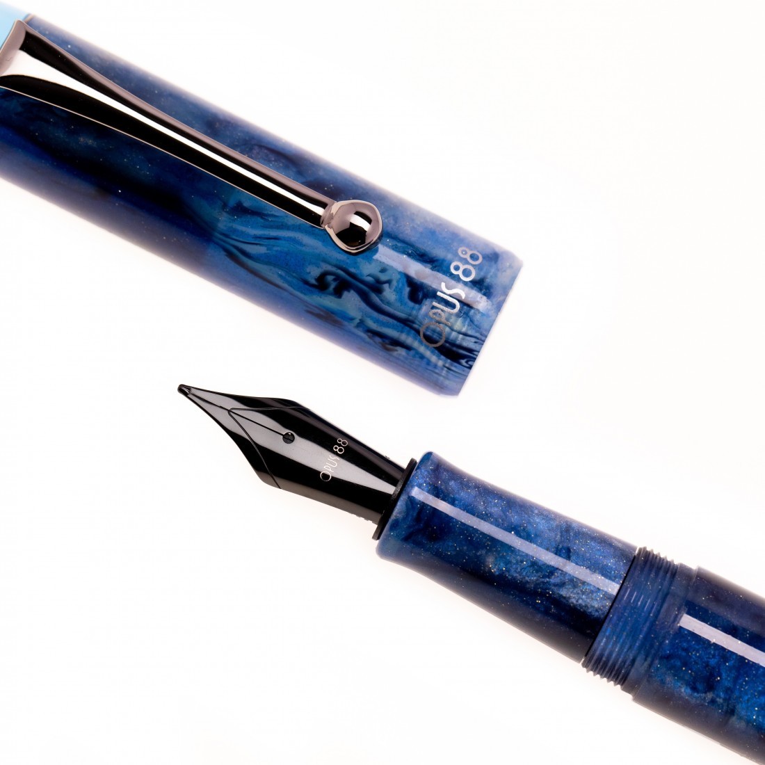Opus 88 Sapphire Demonstrator Fountain Pen Special Edition Black Nib