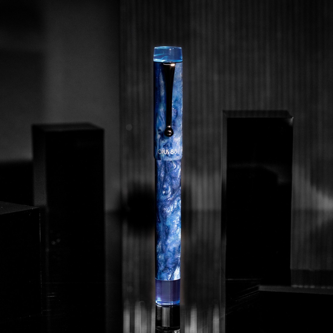 Opus 88 Sapphire Demonstrator Fountain Pen Special Edition Black Nib