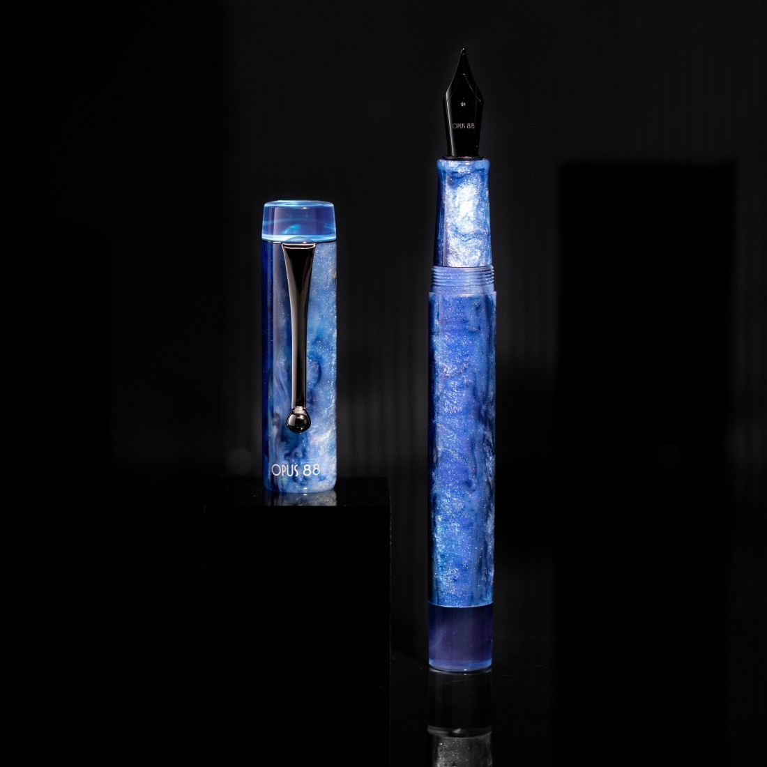 Opus 88 Sapphire Demonstrator Fountain Pen Special Edition Black Nib
