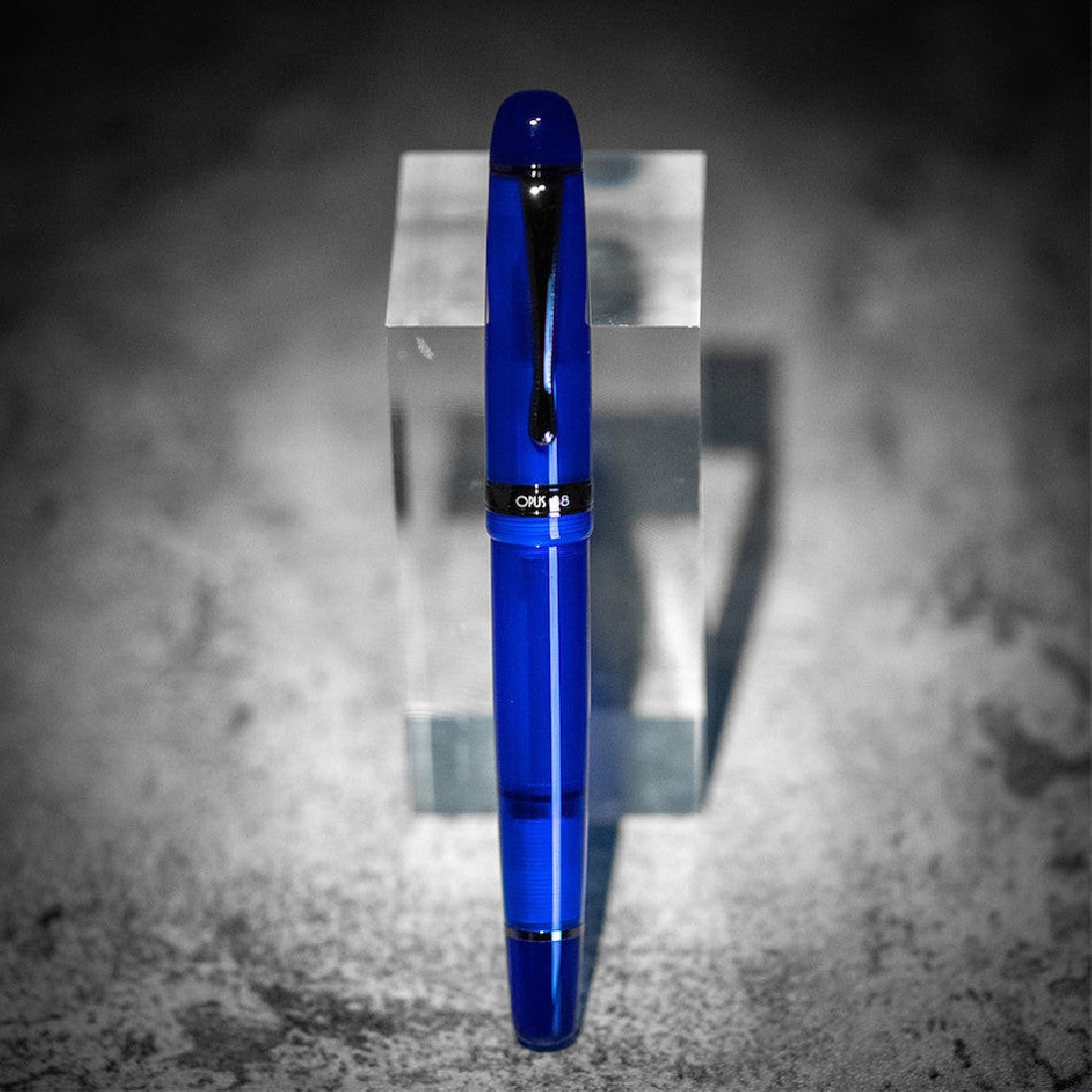 Opus 88 Jazz Transparent Blue Fountain Pen.