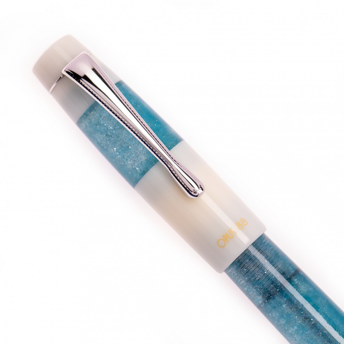 Opus 88 Koloro White-Blue Fountain Pen