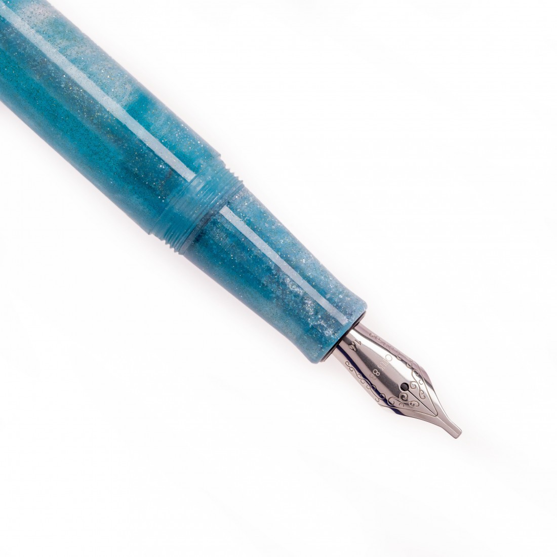 Opus 88 Koloro White-Blue Fountain Pen