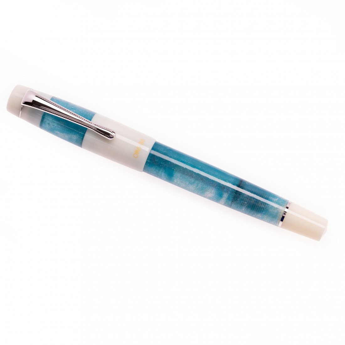 Opus 88 Koloro White-Blue Fountain Pen