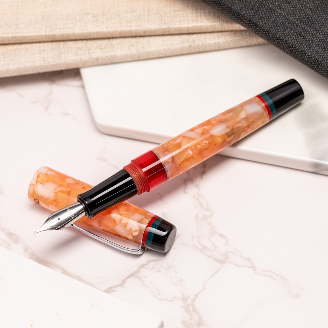 Opus 88 Minty Orange Fountain Pen