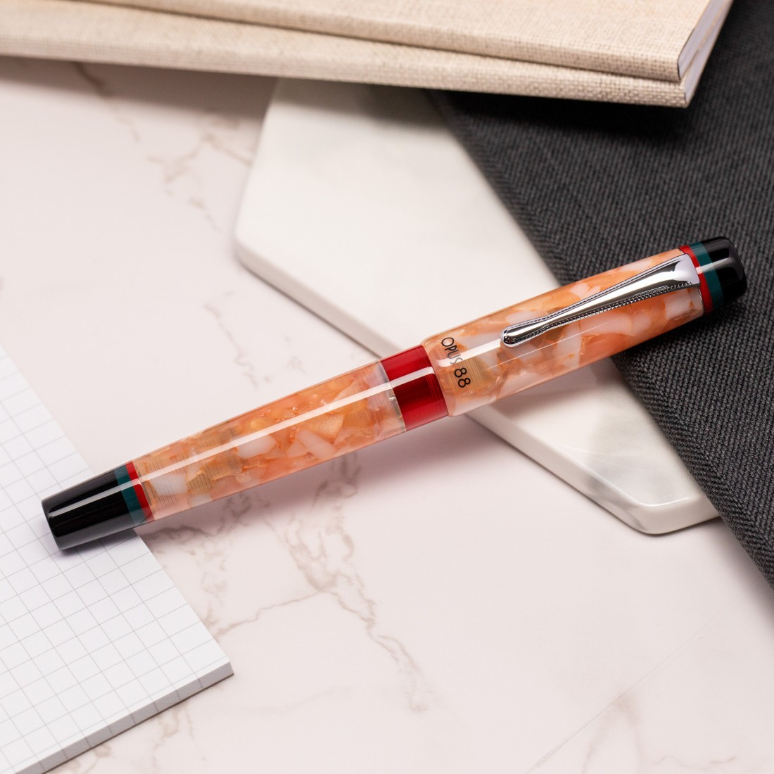 Opus 88 Minty Orange Fountain Pen