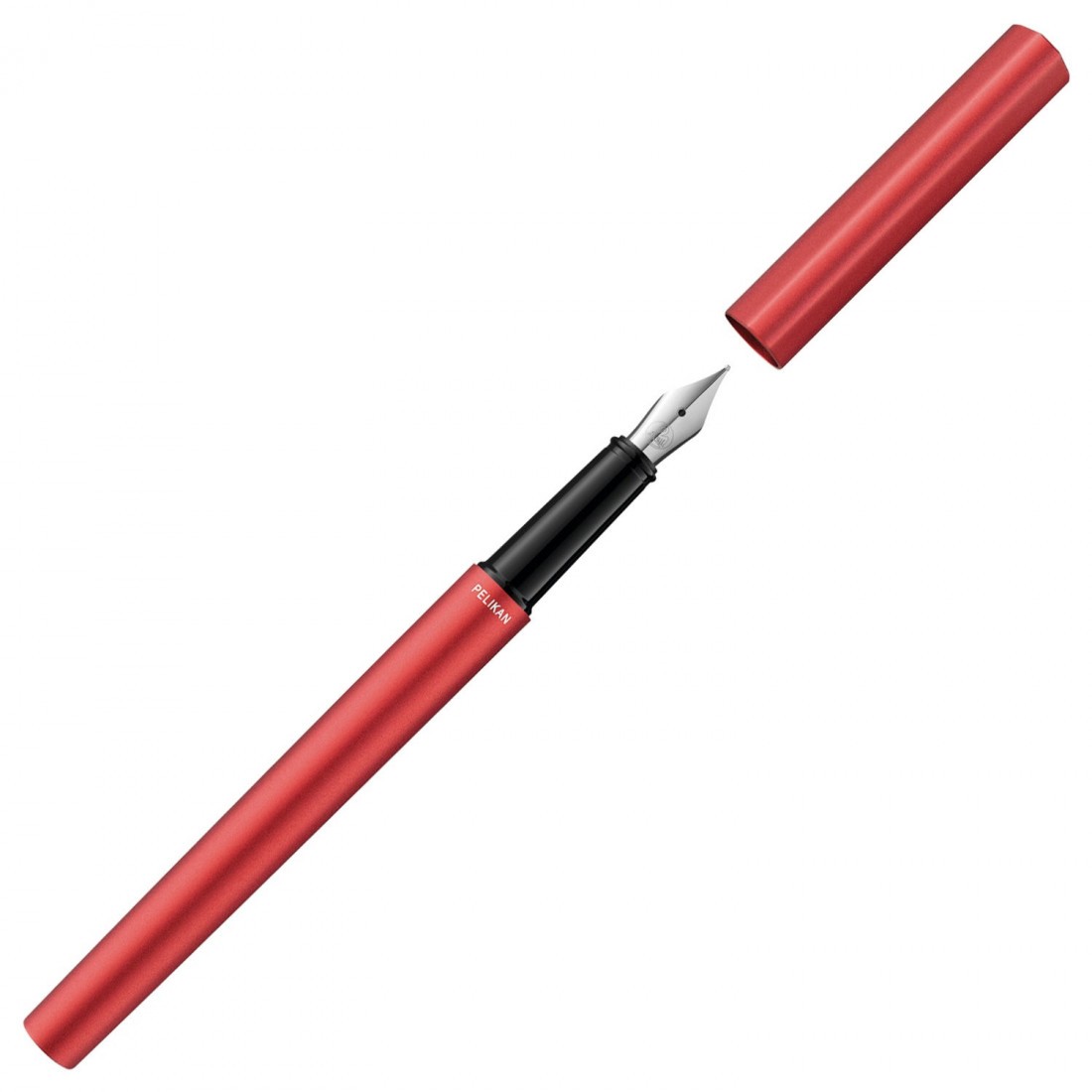 Pelikan Ineo Elements P6 aluminium fountain pen with metal case fiery red