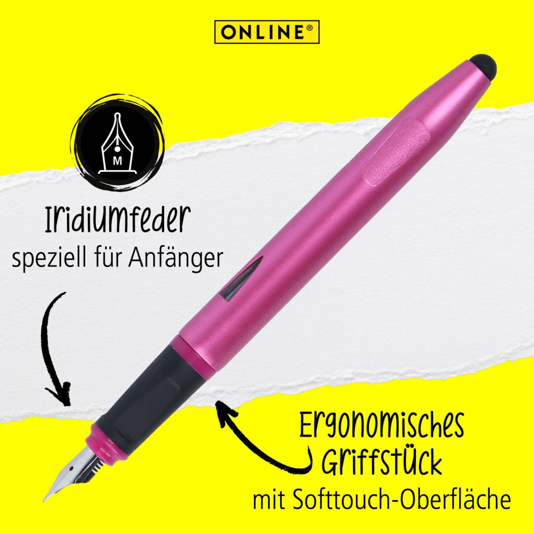 Online stylus pink 25088 fountain pen