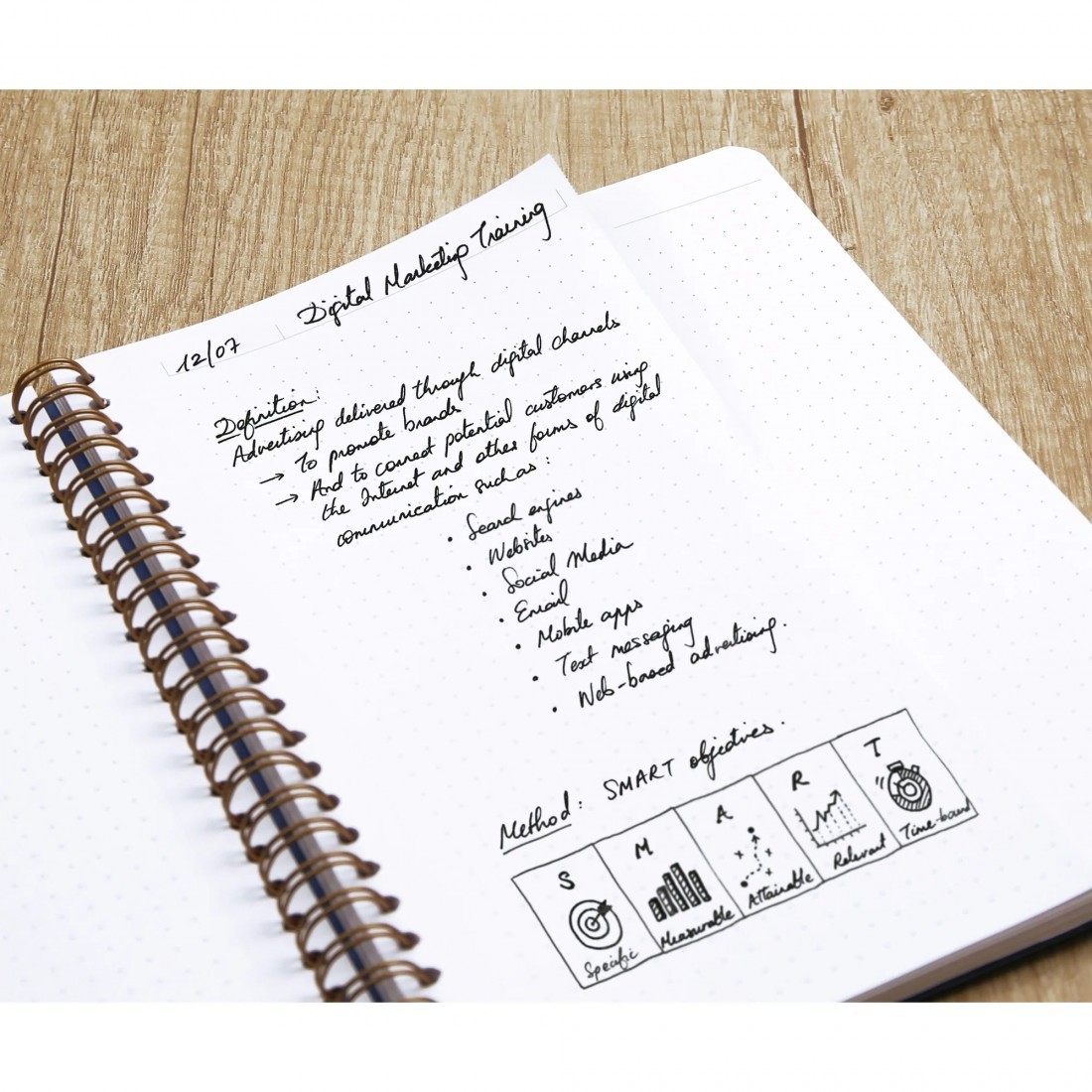 Clairefontaine Rhodia, My.Notes Age Bag full-bound notebook with detachable margins A5+, 16x21cm, 120 detachable pages DOT + header frame, Black 82331