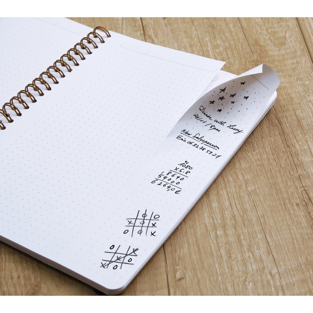 Clairefontaine Rhodia 78246C Age Bag A Spiral Notebook with Detachable Margins My.Notes Red - B5 landscape 25x19 cm - 120 Ruled Detachable Pages - 90 g white paper - Glossy Leather Grain Card Cover