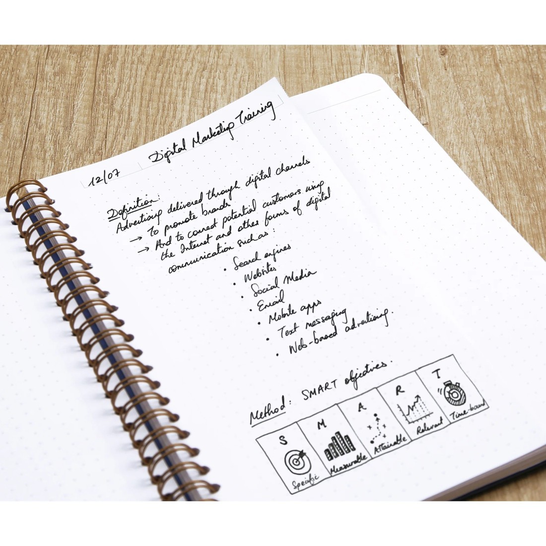 Clairefontaine Rhodia 78246C Age Bag A Spiral Notebook with Detachable Margins My.Notes Red - B5 landscape 25x19 cm - 120 Ruled Detachable Pages - 90 g white paper - Glossy Leather Grain Card Cover