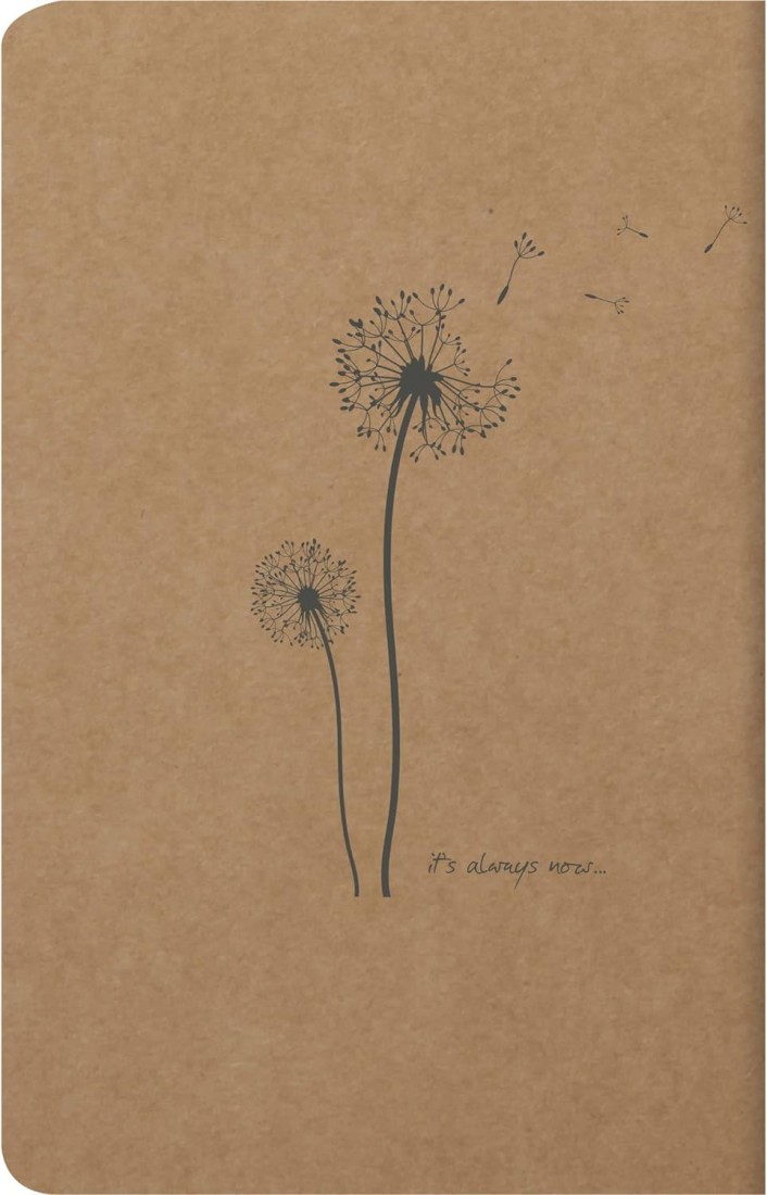 Clairefontaine Rhodia 103506C A quilted notebook sewn with Flying Spirit thread, 96 ivory pages 11x17 cm, 90g lined, brown kraft card cover