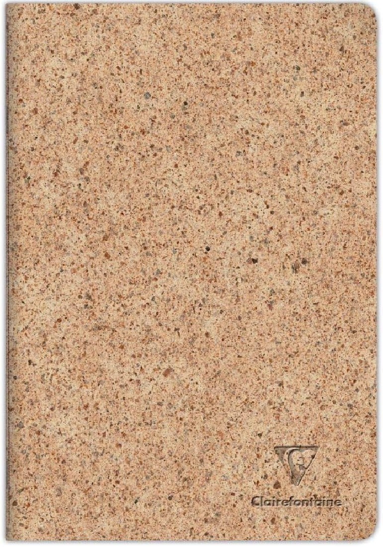 Clairefontaine Rhodia 83523C - A Stitched Sewn Notebook Cover Paper made from Cocoa Shells - A4 21x29.7 cm 96 Lined Pages 90g Ivory Paper - With Flap - Jeans&Cocoa Collection