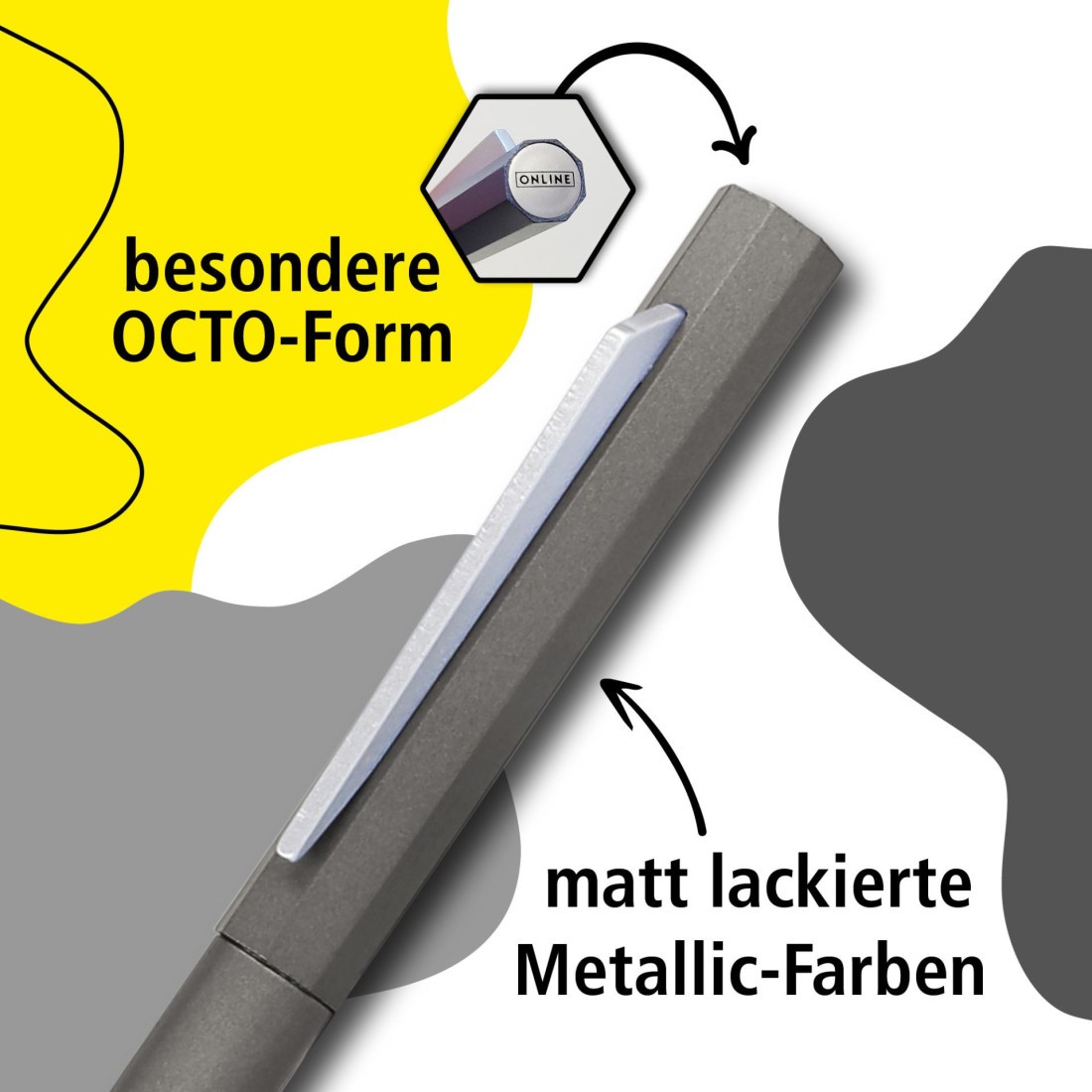 Ballpen Metal Octopen  Gun with black leather case 34690 Online